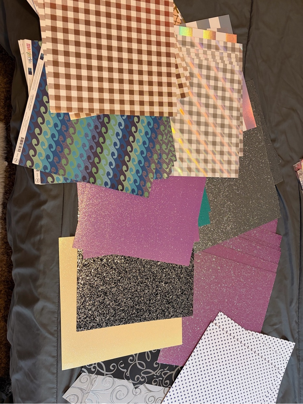 70 sheets 12x12 scrapbook paper plus box